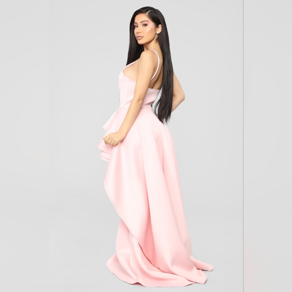 Fashion Nova Blush Pink Ruffle Dress - Picture 6 of 8